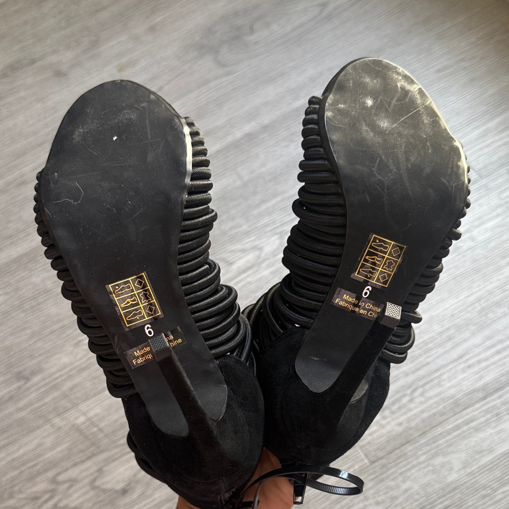 Jeffrey Campbell Black Strappy Women's Heels - Picture 2 of 7